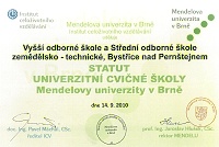 Statut univerzitní cvičné školy Mendelovy univerzity