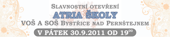 Slavnostní otevření atria školy